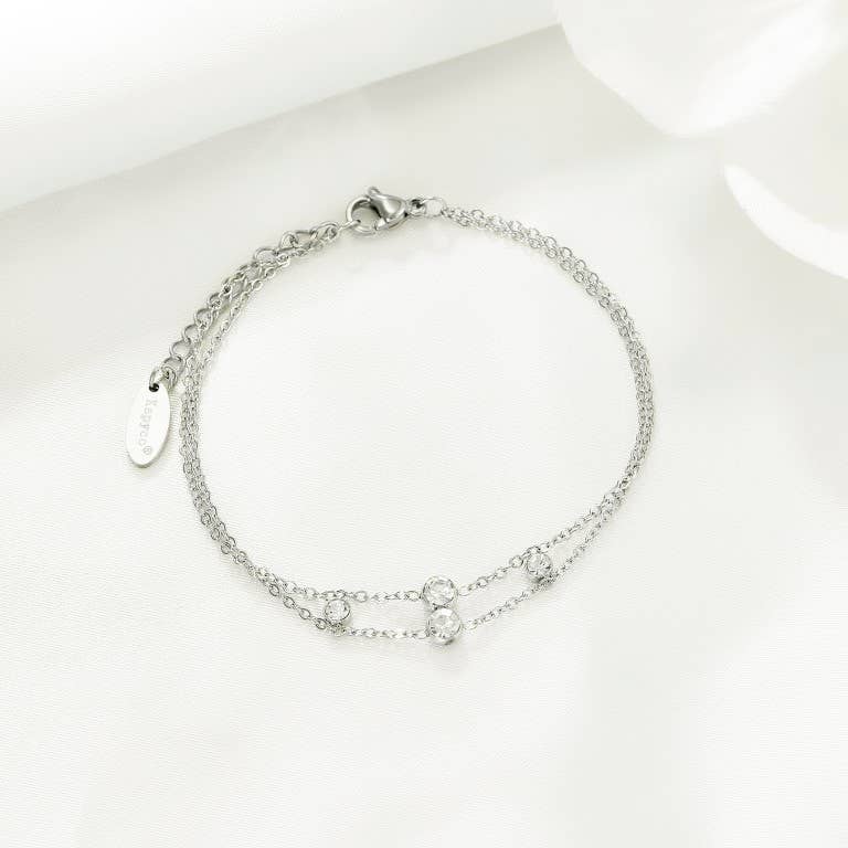Kapyco - Wholesale Link & Chain Bracelet - Stainless steel crystal bracelet - BR1103071