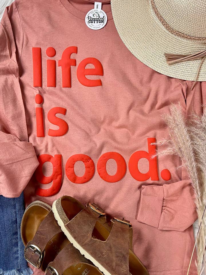 Life Is Good Tee for wholesale by Branded Cotton