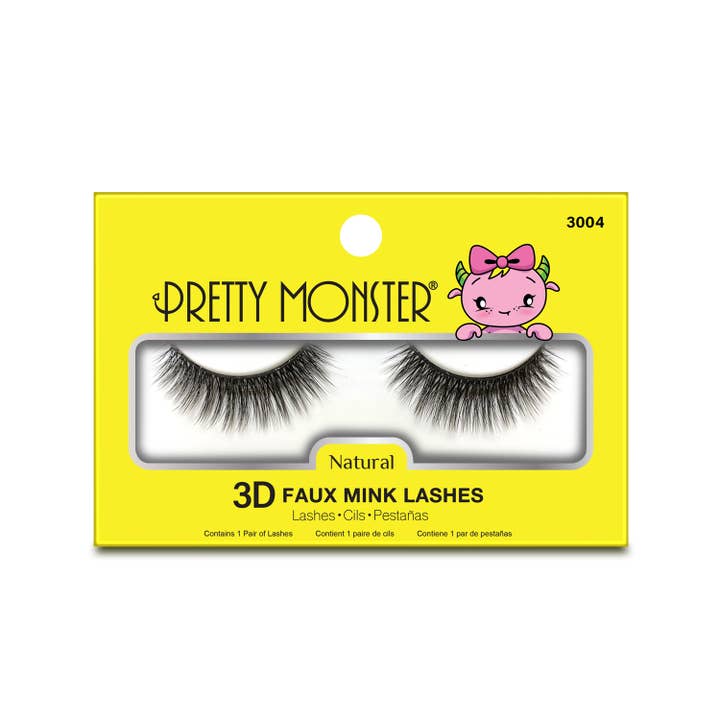 Rude Cosmetics – wholesale False/fake eyelashes – Pretty Monster Natural 3D Faux Mink Lashes