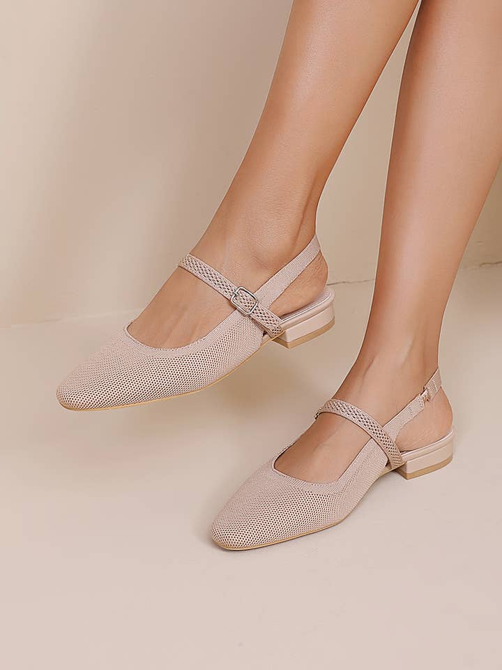 Zapatos de tacón en tela suave y tacón pequeño H8-1166E para venta al por mayor de Joia Paris