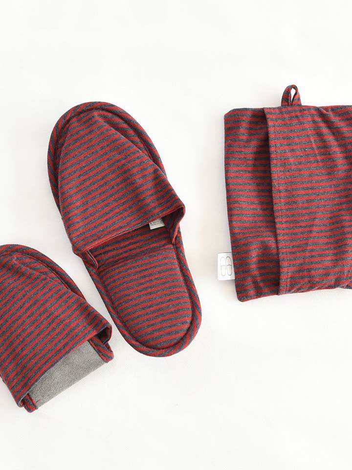 Slipeer - Portable Stripe Slippers with A Pouch for wholesale by Funkyrel® Atzbranding Limited