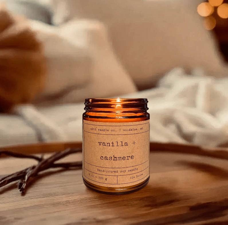 MLTD Candle Co. - Wholesale Jar/Filled Candle - Vanilla + Cashmere Soy Candle: Sandalwood, Musk Scent