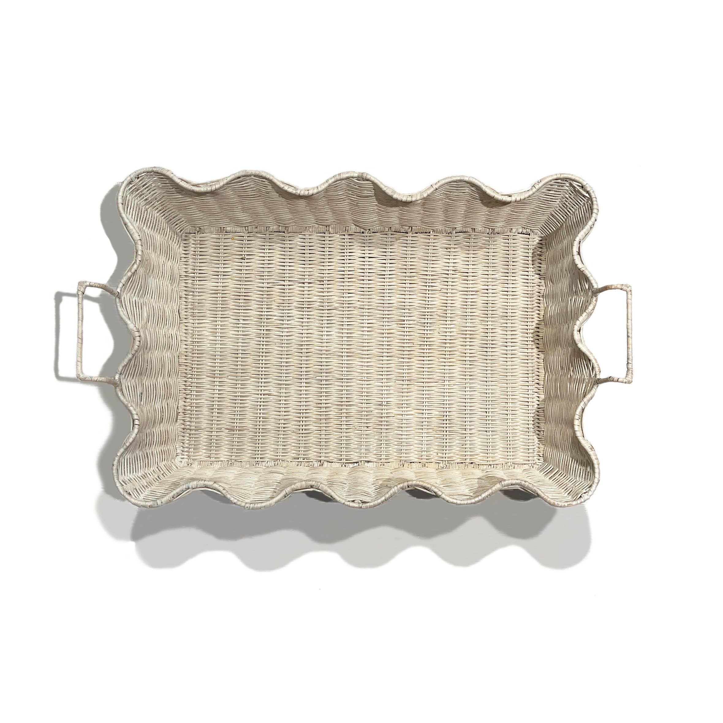 Matahari - Wholesale Decorative Tray - Large Scalloped Tray0