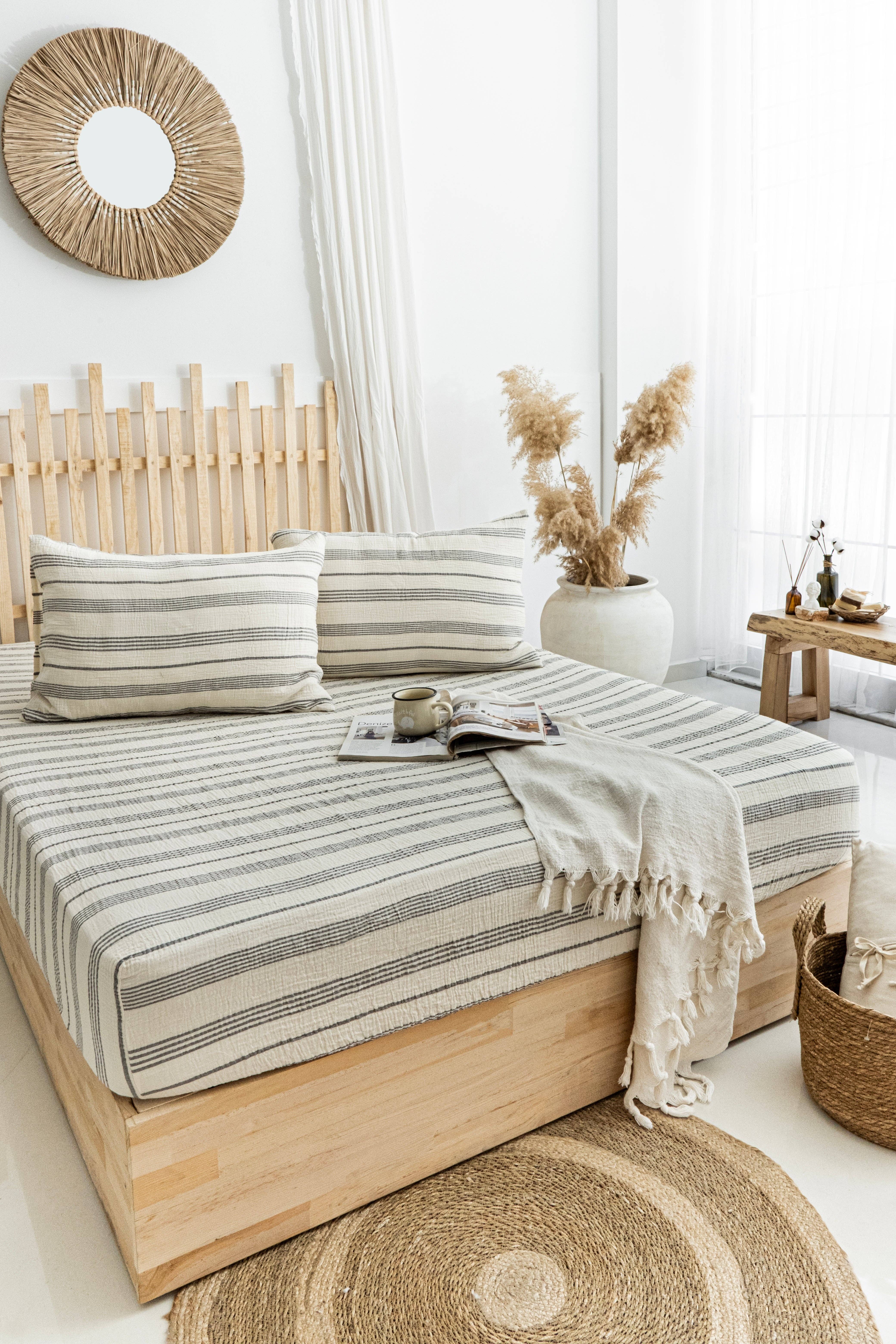 Naturloom - Wholesale Fitted Sheet - GOTS Certified Organic Muslin Fitted Sheet – Soft, Breathable, Hypoallergenic Bedding6