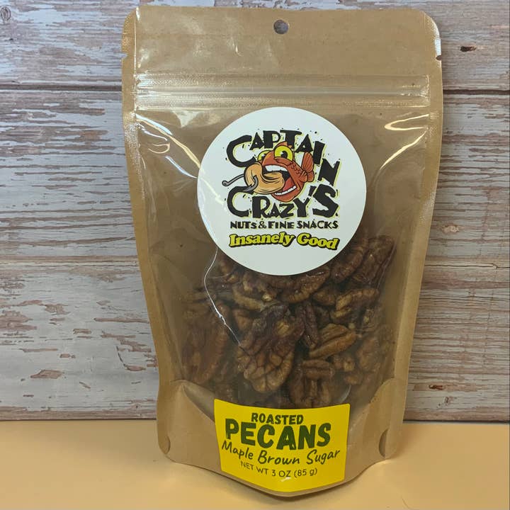 Captain Crazy’s Nuts and Fine Snacks - Wholesale Nuts - ROASTED PECANS Maple Brown Sugar | Sweet Nuts1