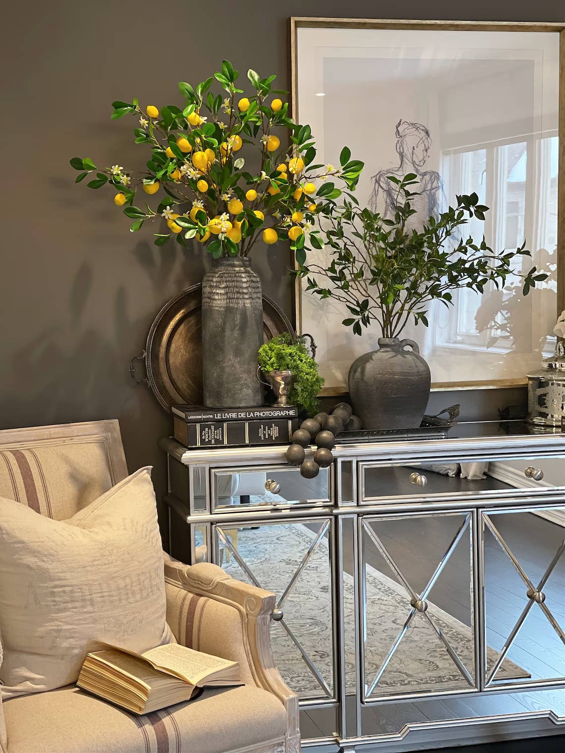 Angel Isabella – wholesale Konstgjord växt – 32"-Konstgjord Citronkvist Dekorativ Fruktstam3