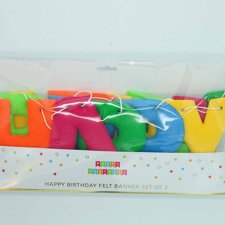 Party Partners - Wholesale Party Sign/Banner - Happy Birthday Padded Felt Banner4