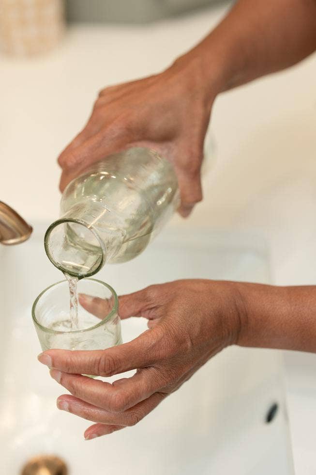 Mercy House Global - Wholesale Carafe - Hand Blown Glass Water Carafe + Cup4