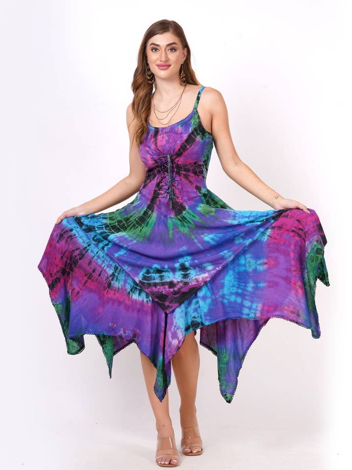 Kvinder Casual Slank Strop Høj Lav Kant Sommer Sving Kjole Mix for engroshandel hos Wevez