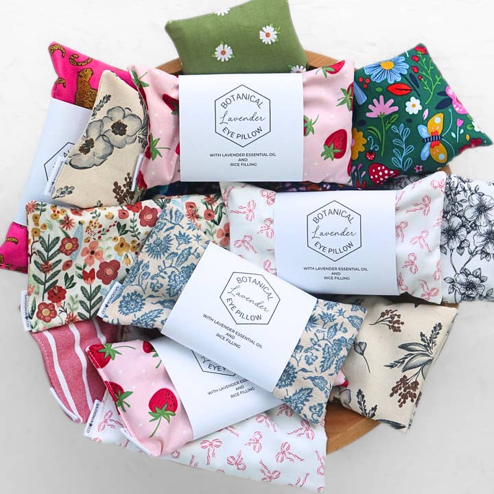 Coussins oculaires à la lavande de designs assortis ⋆ Lot de 30 pour la vente par SaidoniaEco