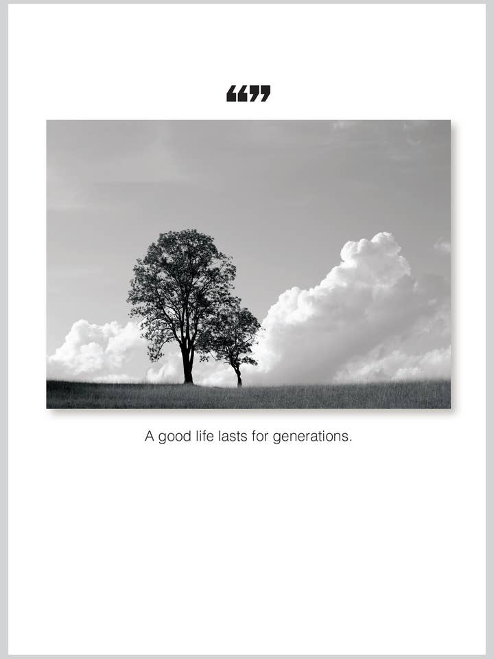 A good life Sympathy/All Occasion Greeting Card for wholesale by The Borealis Press Inc