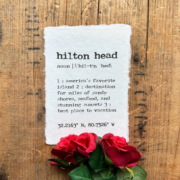 Alison Rose Vintage - Wholesale Art Print - hilton head south carolina definition print handmade paper