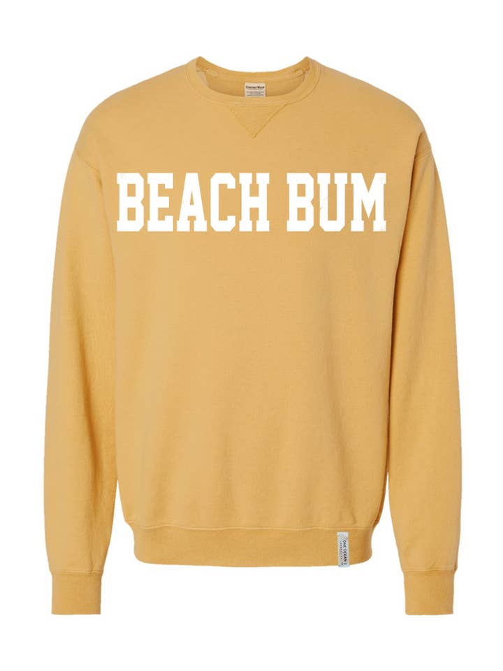 One Ocean Apparel Co.. - Wholesale Graphic Sweatshirt - Unisex - BEACH BUM Crewneck - CUSTOM COLORS