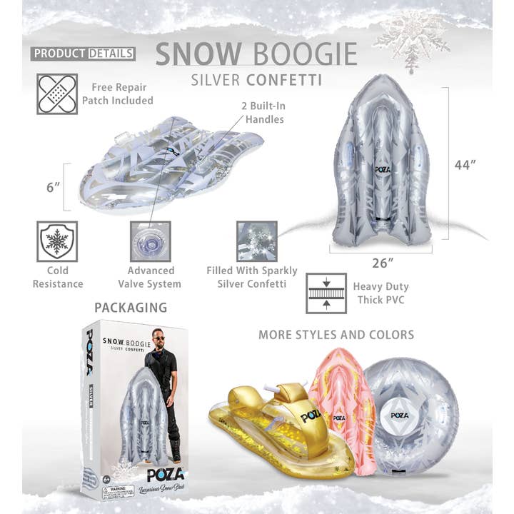 Cota Global – wholesale Uppblåsbara leksaker – Poolflotte - Silver Snow Boogie