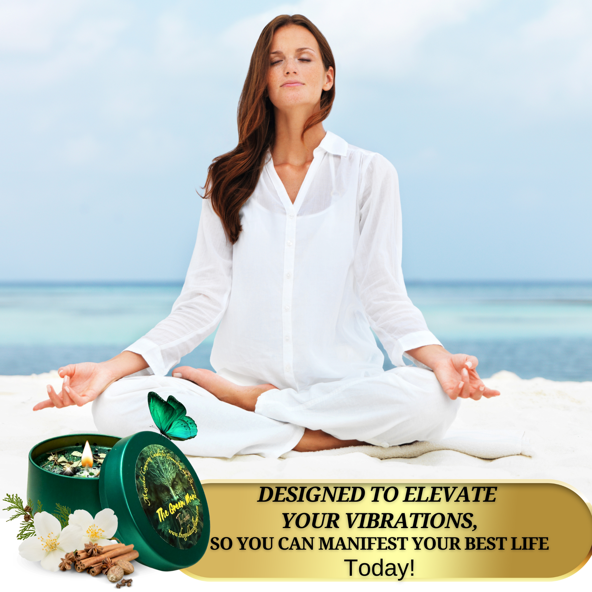 The Goddess of Flame - Wholesale Votive Candle - The Green Man Magic Conjuring Candle5