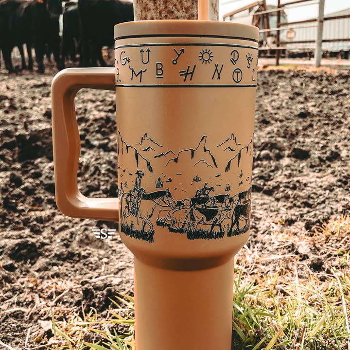 Flying S Company - Wholesale Insulated Mug/Tumbler - Cattle Drive 40oz Cup