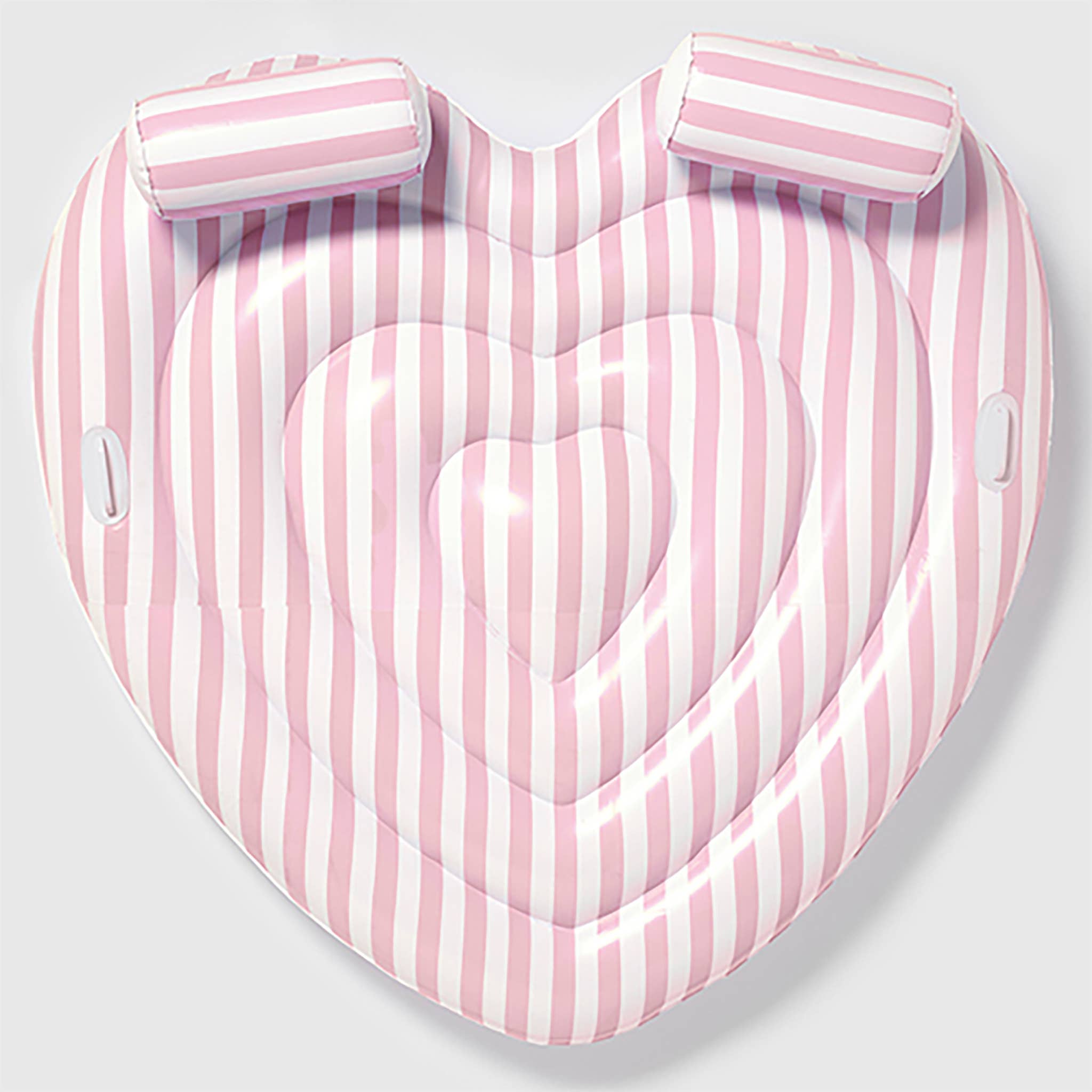 Sunnylife - Wholesale Inflatables - Twin Heart Lie-On Stole My Heart Pink Stripe2