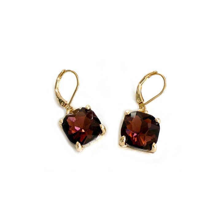 StarryNYC - Wholesale Dangle Earrings - Square Glass Beads Dangle Lever Back Drop Earrings1