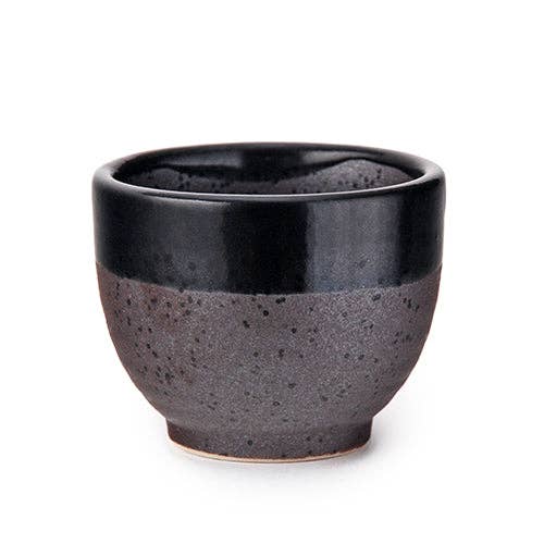 Urban Tokyo - Wholesale Coffee/Tea Cup - Black Matte and Glossy Glazed 2oz Sake Ochoko Cup