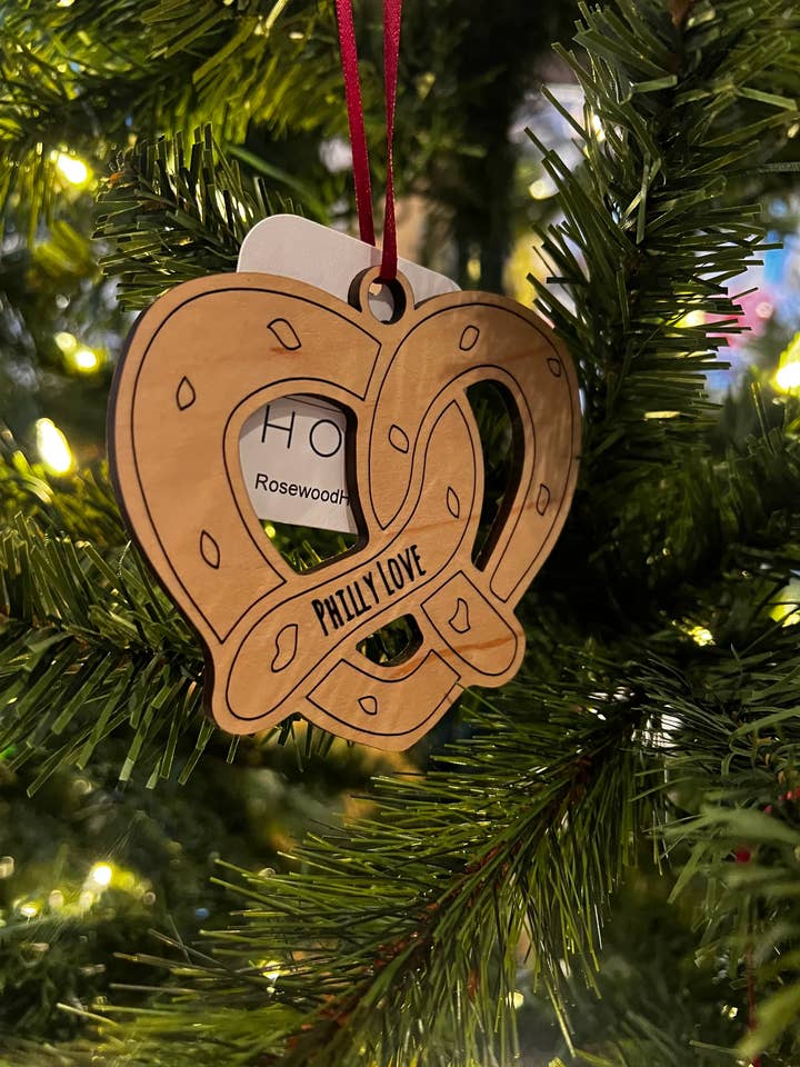 Philly Pretzel Ornament for wholesale by Rosewood Home