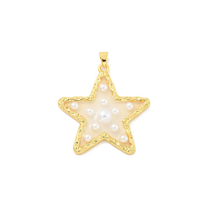 Gold Radiant Night Star Grande Charm for wholesale by The Charm Bar Company