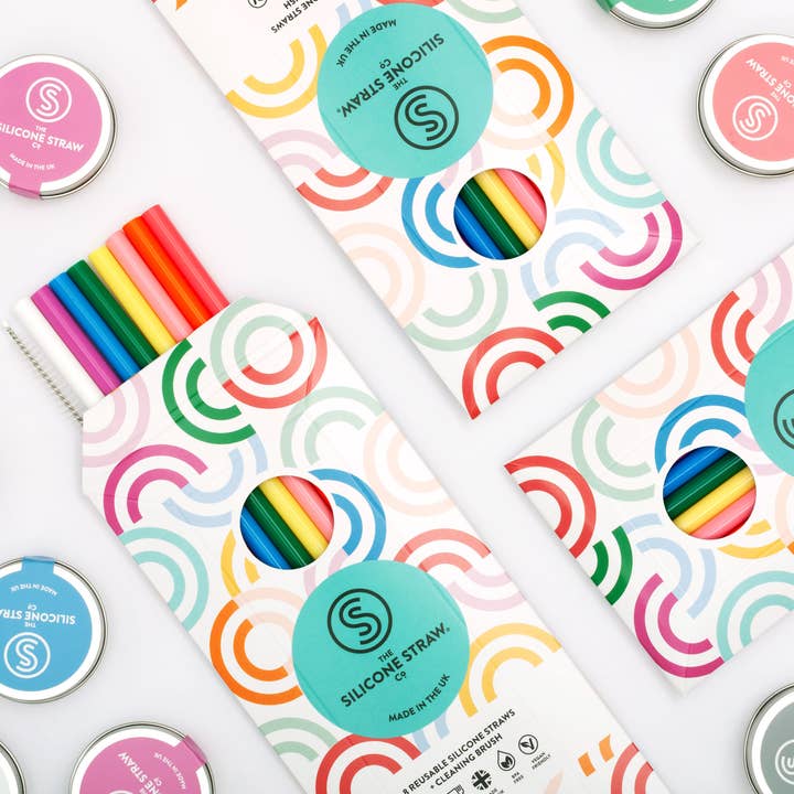 The Silicone Straw Company - Wholesale Drinking Straw - Eco-friendly Reusable Silicone Straws (8 Pack)3