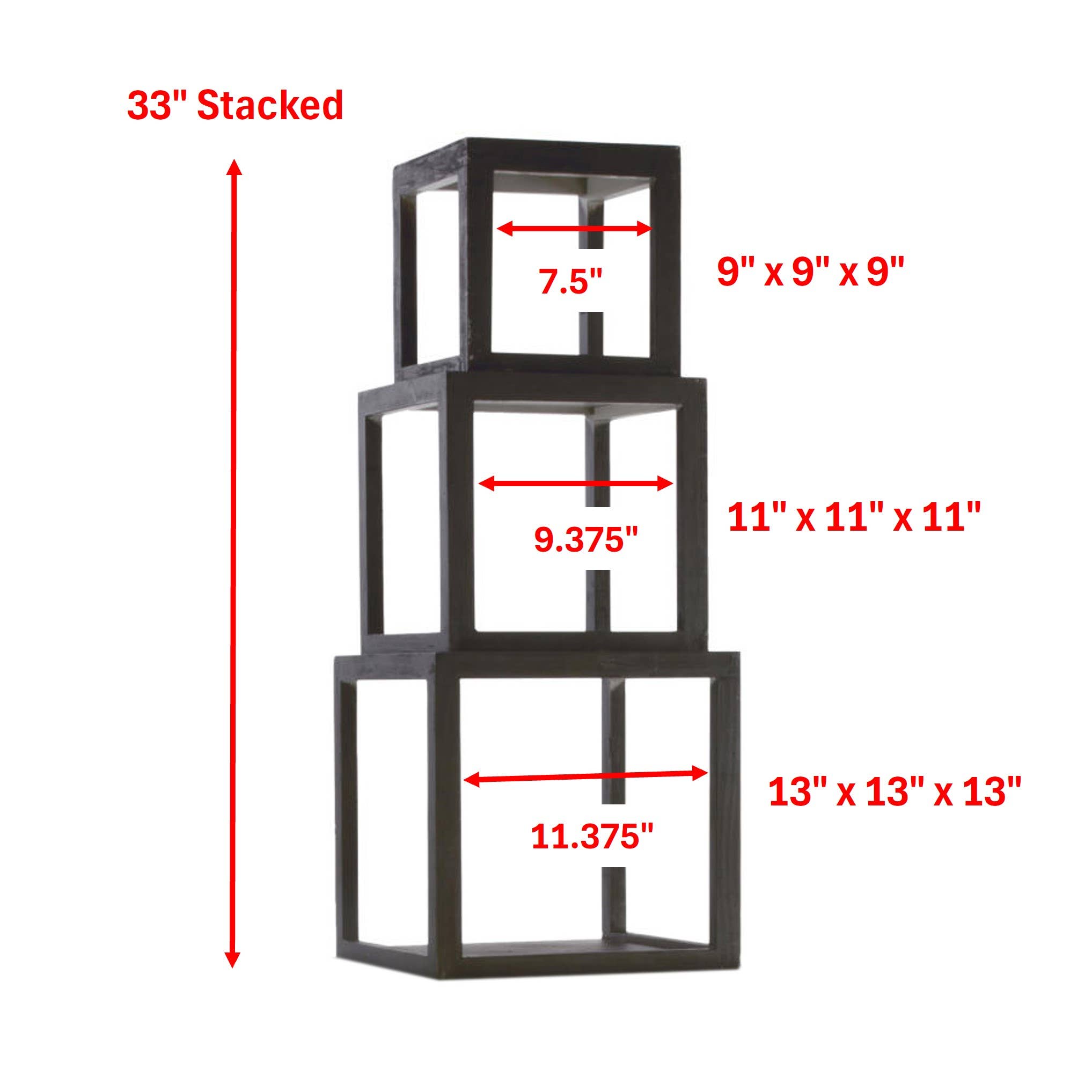 Tripar International – Engroshandel Display til detailhandlere – Trækubeopstigninger i sæt af 3 eller sæt af 617