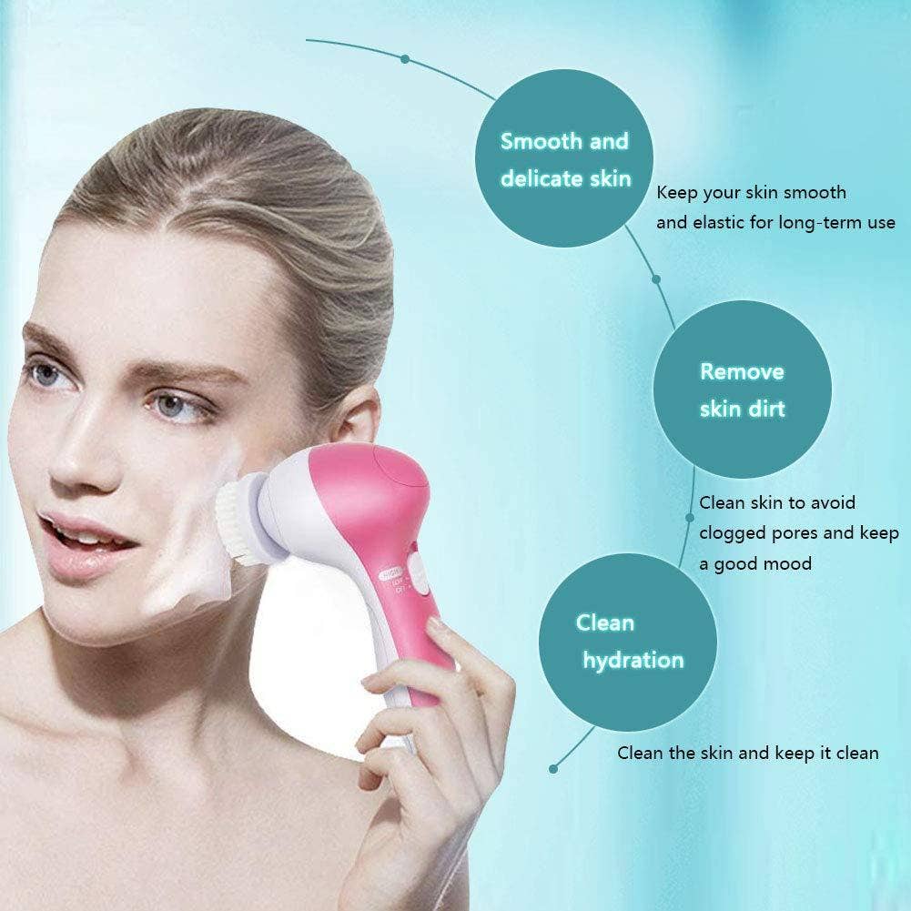 Savoy Active - Vente Appareil électrique pour soins de la peau - Brosse nettoyante pour le visage portable - Rose2