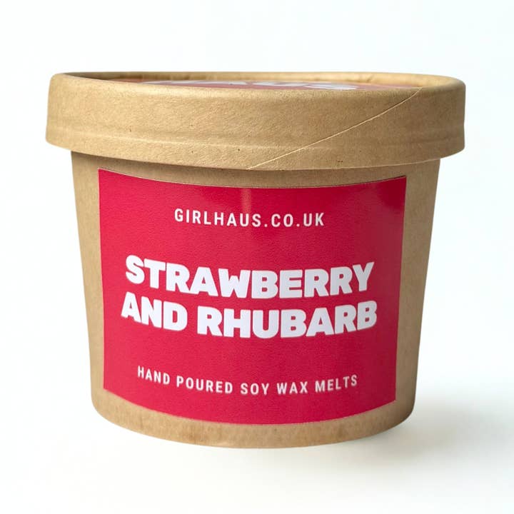 Strawberry & Rhubarb Wax Melts for wholesale by Girl Haus