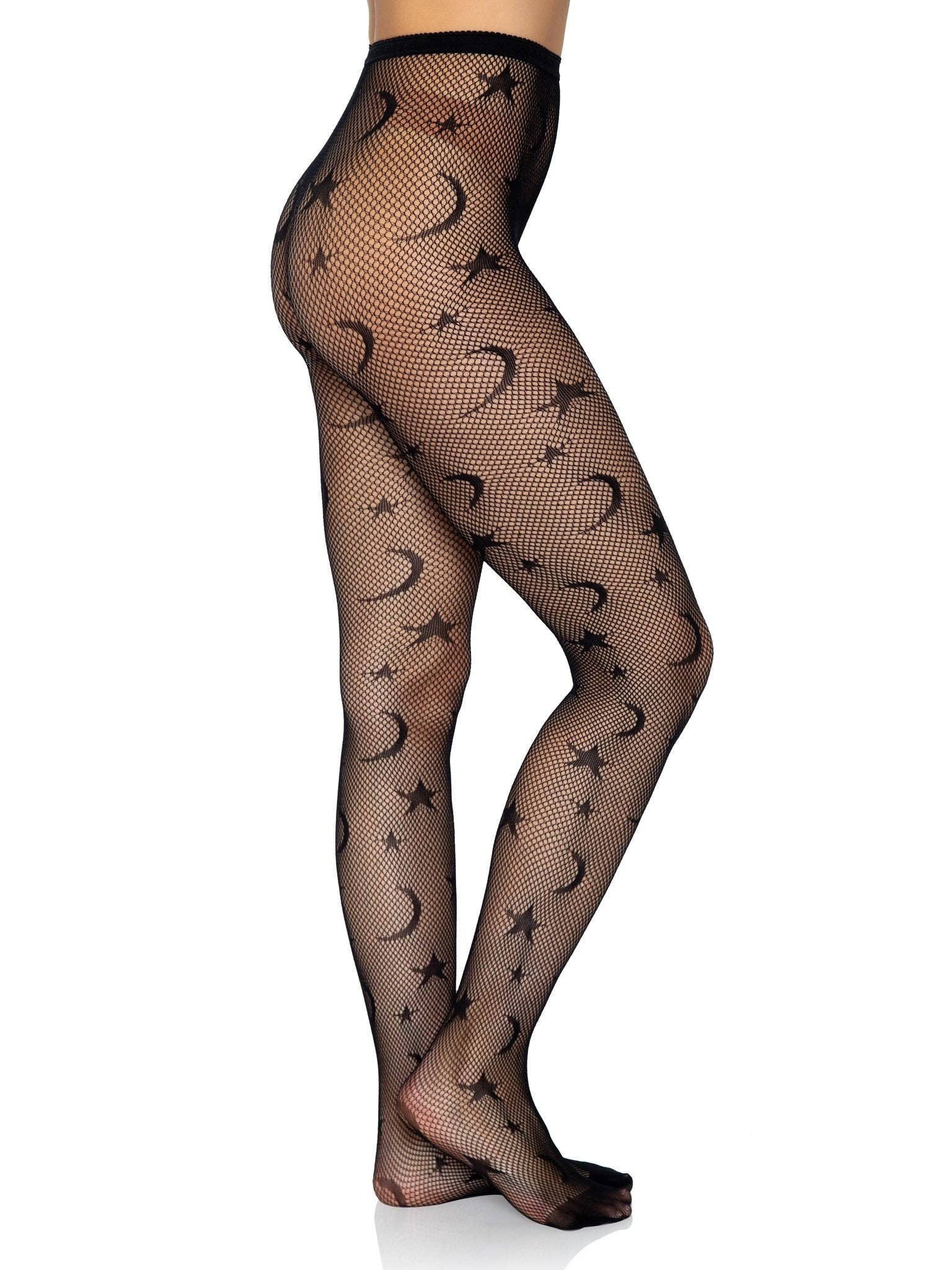 Black Celestial Fishnet Tights for wholesale on Faire5