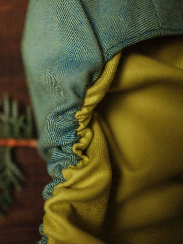 Housse en laine mérinos Green Herringbone Sio os+ pour la vente par Puppi