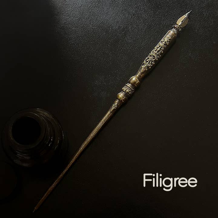 Papier Plume - Wholesale Craft Supplies - BRONZE plated DIP PENS from FRANCE - Hand Cast PEWTER