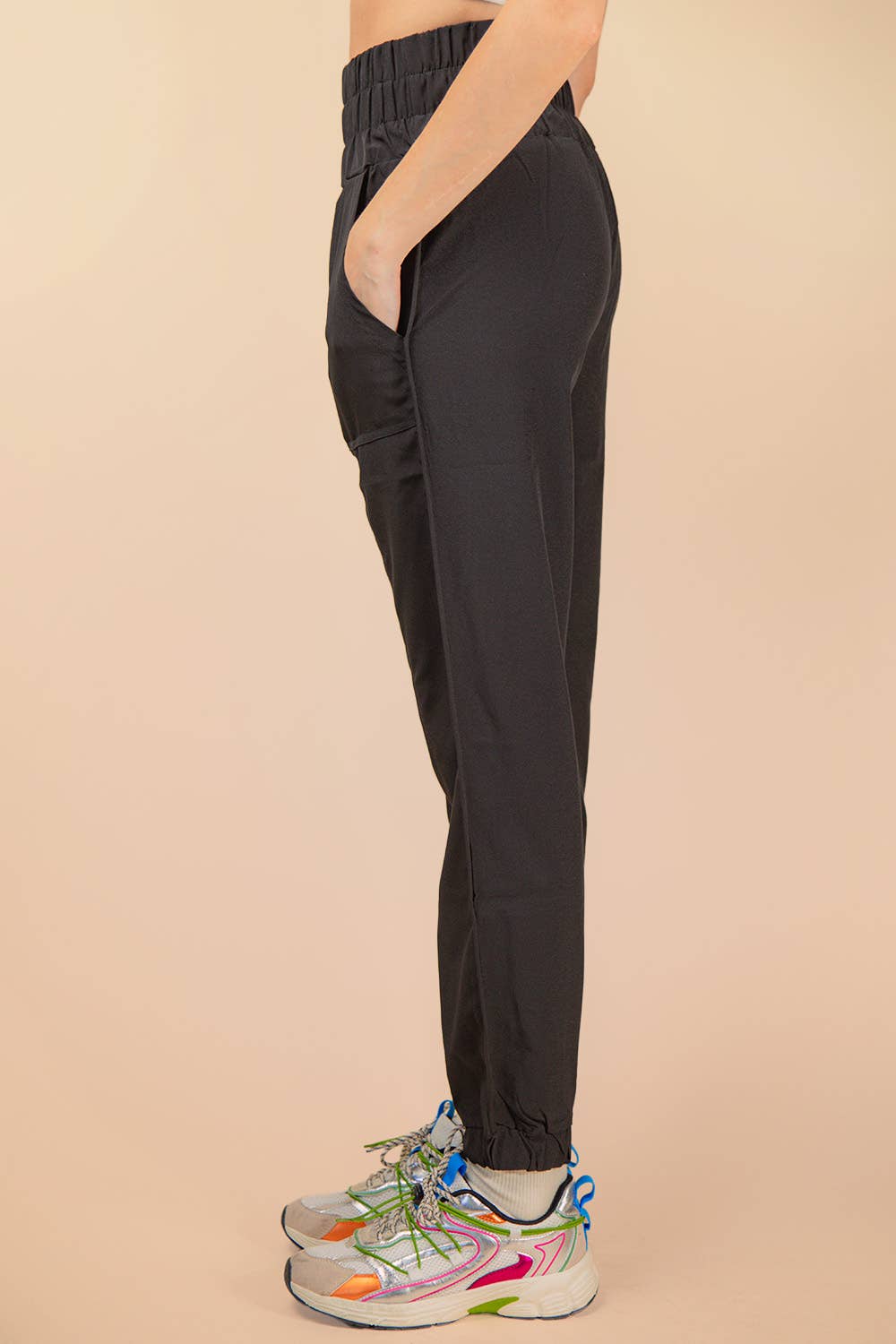 VERY J - Wholesale Athletic Sweatpants/Joggers - Women's - NP70063-Elasticized waist jogger pants6