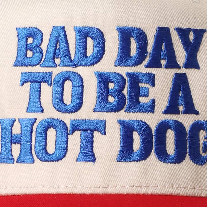 Fashion City - Wholesale Trucker Hat - Unisex - BAD DAY TO BE A HOT DOG Embroidered Trucker Hat 12