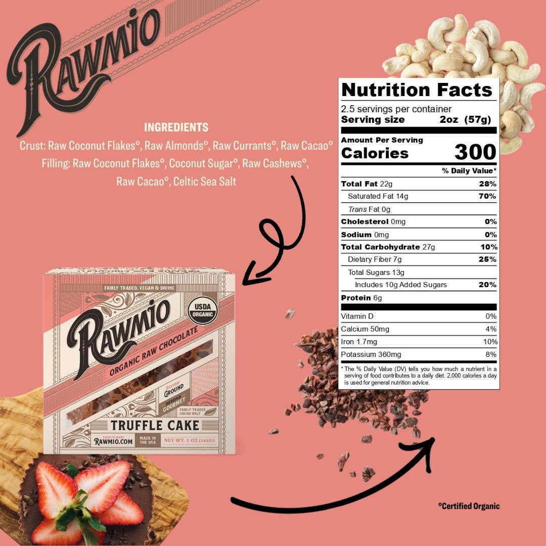 Windy City Organics - Wholesale Chocolate Bar - Mini Raw Chocolate Truffle Cake - 5 oz3