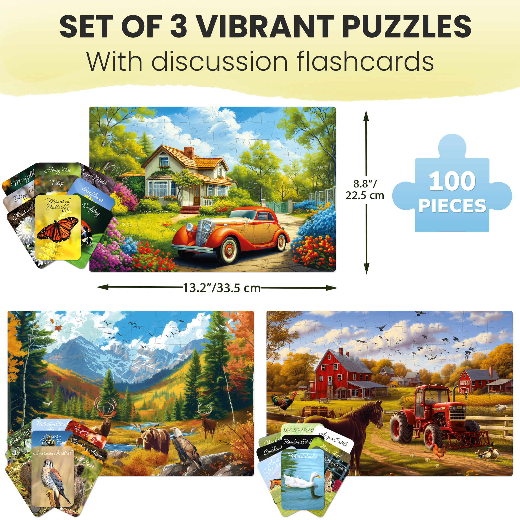 QUOKKA - Wholesale Puzzle - Adult - Dementia Puzzles for Elderly with cards | 3xSET1
