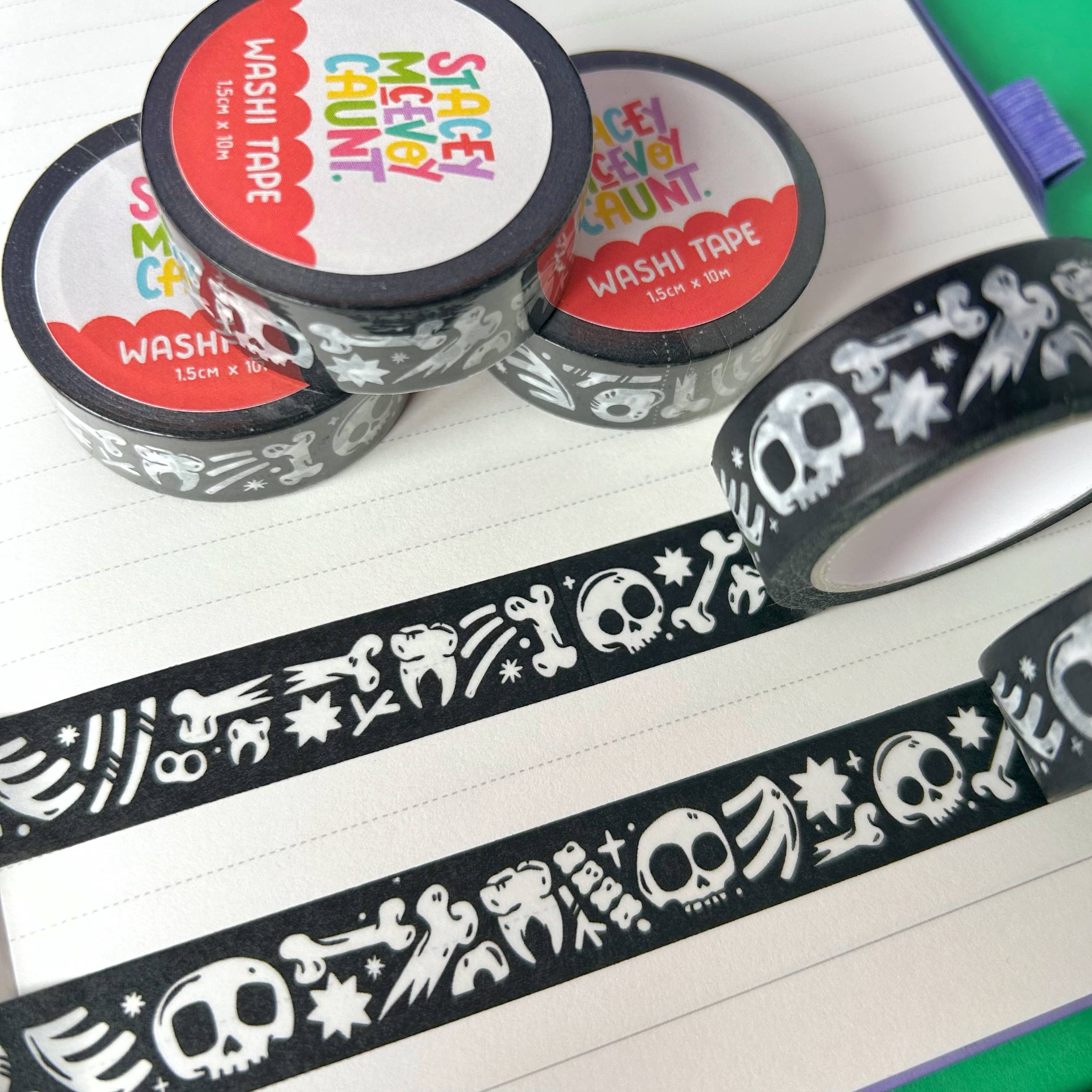 Stacey McEvoy Caunt - Wholesale Washi Tape - Skull and Bones Washi Tape3