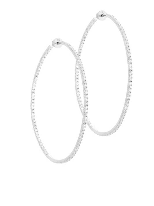 Große Kreolen-Ohrringe mit Statement-Diamanten und Zirkonia für den Großhandel von Nayla Jewelry