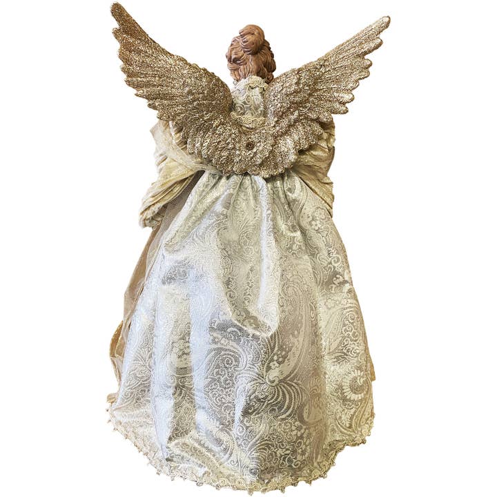 Santa’s Workshop Inc. - Wholesale Tree Topper - 16" Gilded Angel Tree Topper4