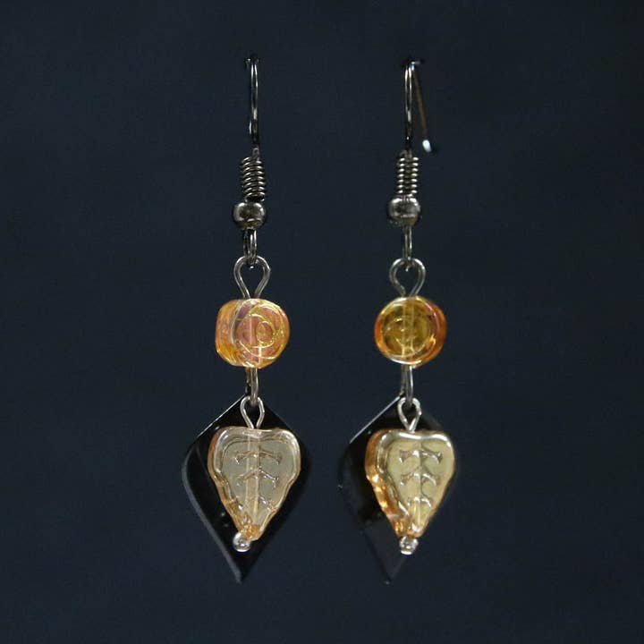Rose and Leaf Earrings for wholesale by JAC Jewelry Designs