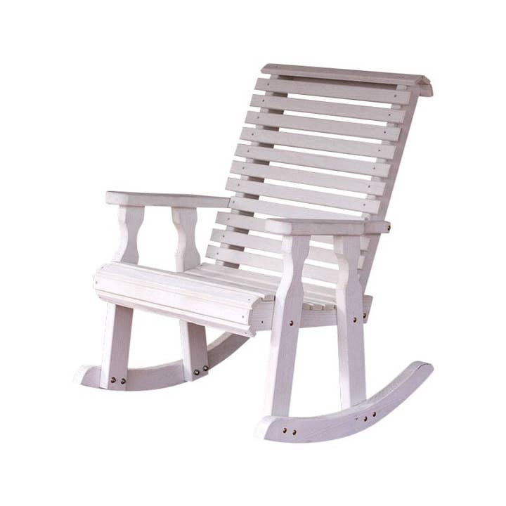 The Porch Swing Company - Wholesale Rocking Chair - Amish Casual Heavy Duty Roll Back Wooden Outdoor Rocking Chair7