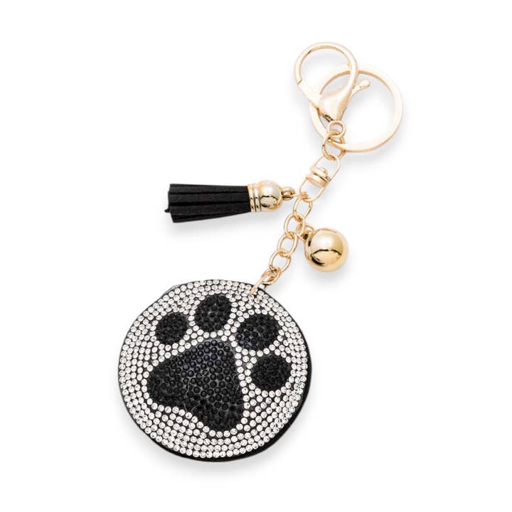 LA Jewelry Plaza - Wholesale Keychain - Women's - Pawl Print Crystal Pillow Key Chain1