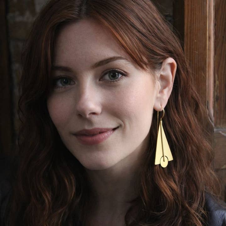 CONCORDE gold-plated earrings - Design with character for wholesale by LA MAR