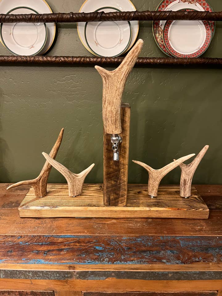 Elk Antler Beer Tap Handle – Handcrafted in Montana for wholesale by Montana Antler Mercantile