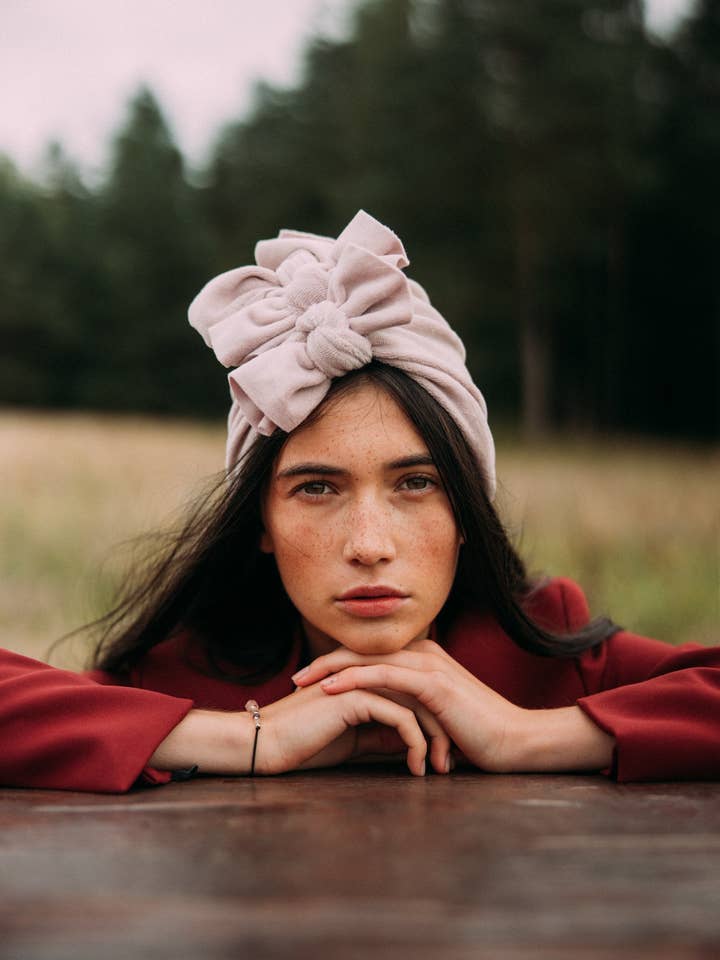 Sammet gamla rosa turban nr.3 för wholesale av Looks by Luks