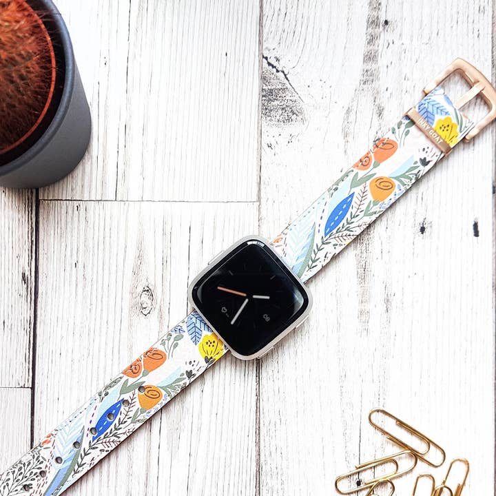 Leather Fitbit Versa Watch Strap Exotic Style for wholesale by Inky Goat