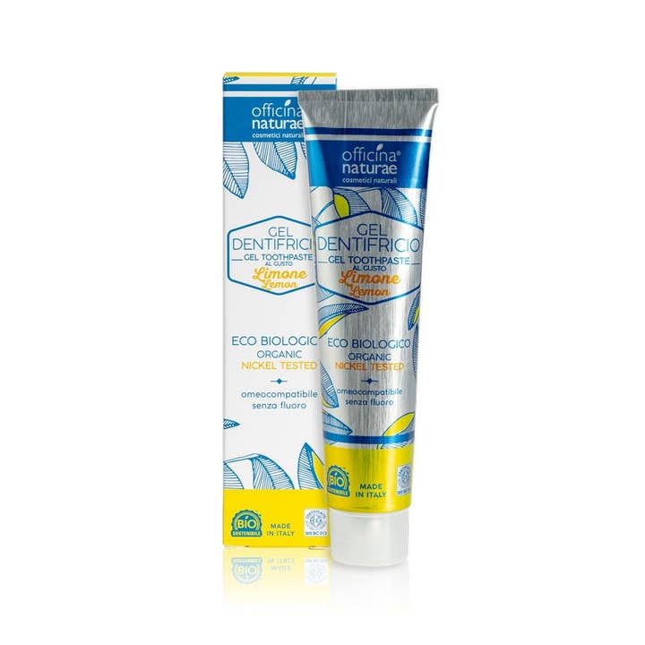 Natural Gel toothpaste Lemon flavour for wholesale by Officina Naturae