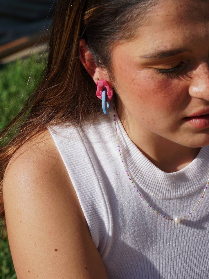 Lola karierte Links - Blau & Rosa für den Großhandel von LabelleBoutiqueandco