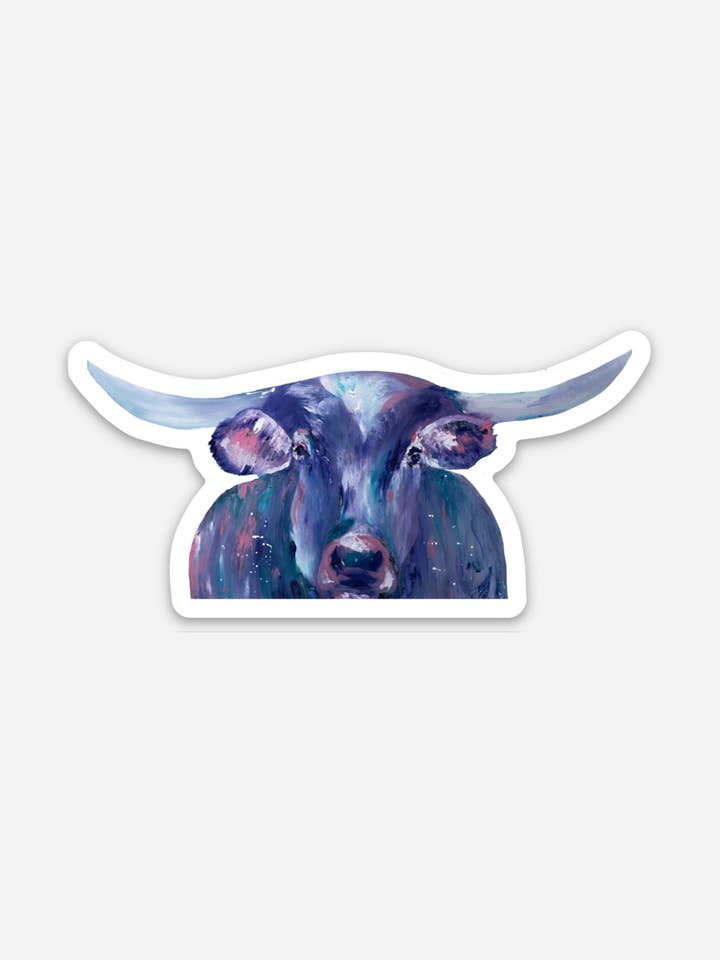 Chromatic Cow Delight Sticker for wholesale by Artsy Em