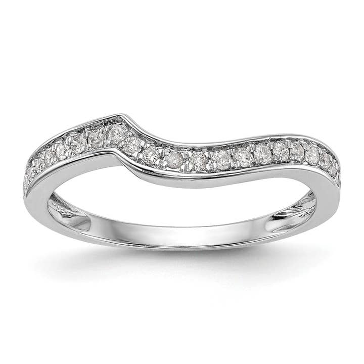 Bague de mariage en or blanc massif 14k avec diamant de laboratoire 0,2 ct pour la vente par Fine Diamond